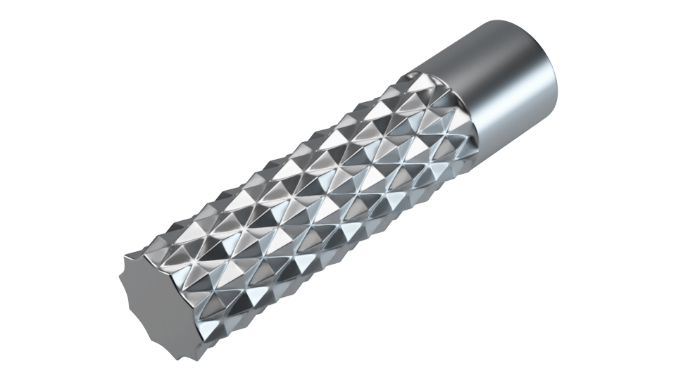 Diamond-knurled